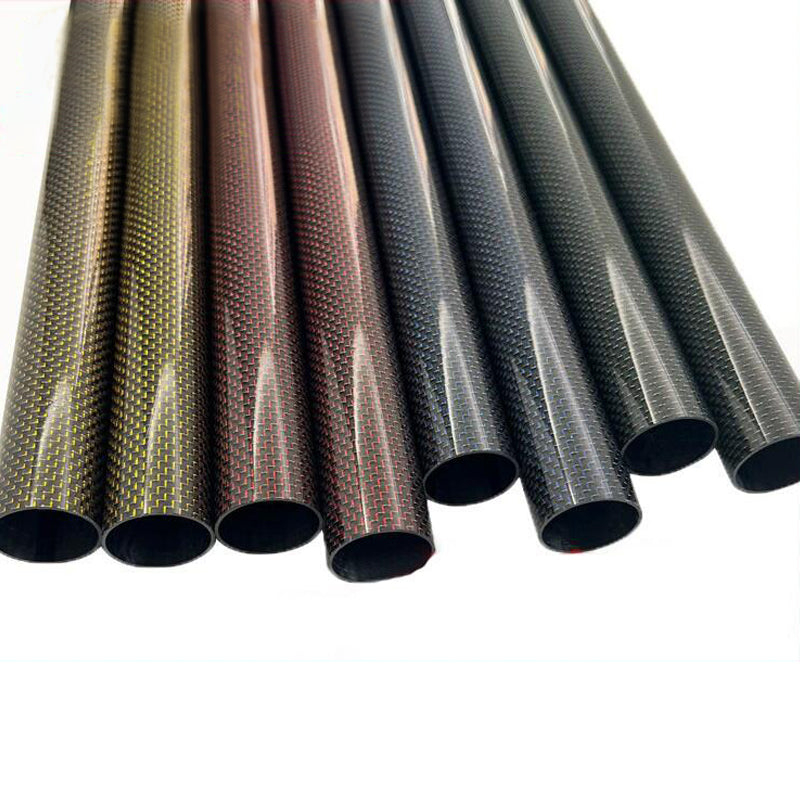 ARRIS 2PCS Metallic 3K Carbon Fiber Tube 500MM (OD:6-50MM)