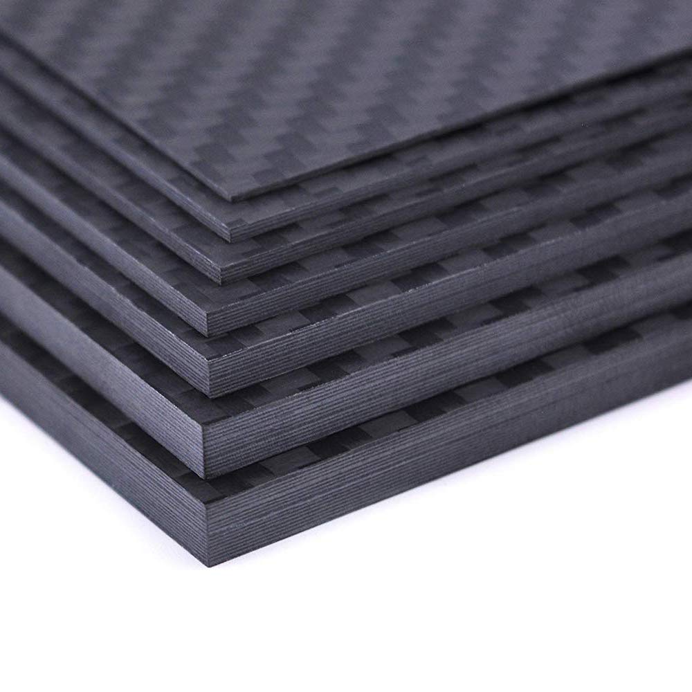 100X250X1.0MM 2.0MM 3.0MM 4.0MM 5.0MM 6.0MM 100% 3K Carbon Fiber Sheet Laminate Plate Panel