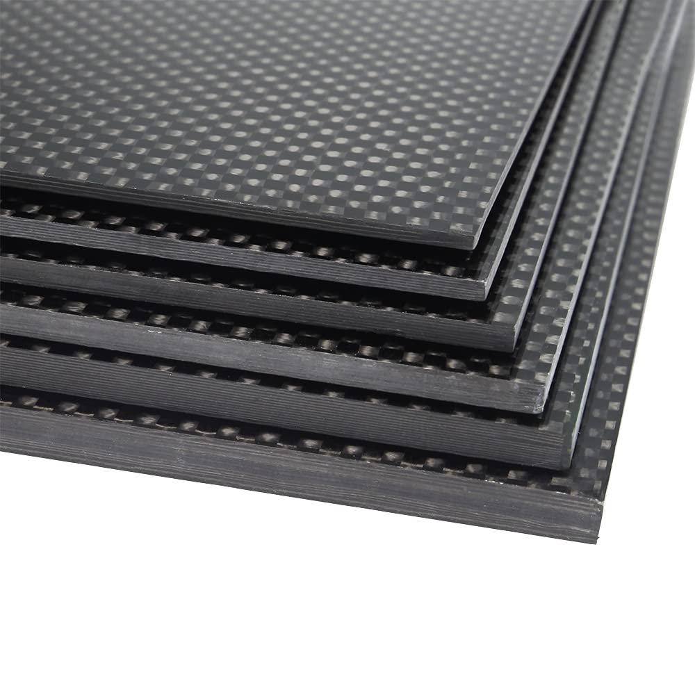 200X300MM Carbon Fiber Sheets 0.5MM to 6.0MM Thickness 100% 3K Plain Weave Glossy Carbon Fiber Plate