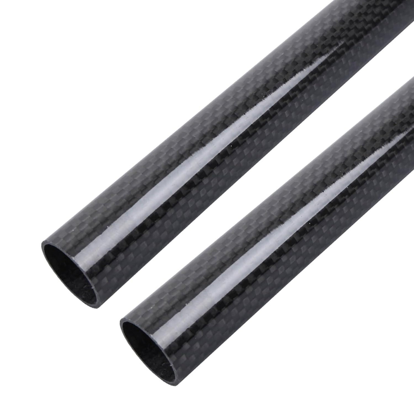 10mm O.D. 8mm I.D. 10x8x500mm 10mm 3K Roll Wrapped 100% Pure Round Carbon Tubes (2 PCS)