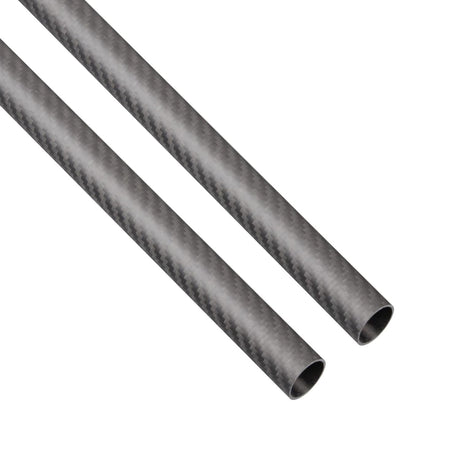 18mm O.D. 16mm I.D. 18x16x500mm 18mm 3K Roll Wrapped 100% Pure Round Carbon Tubes (2 PCS)