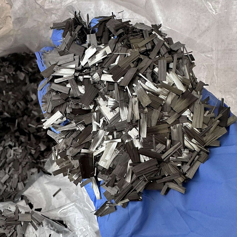 2.2LB Carbon Fiber Chopped Strands – Conductive Reinforced Short Cut Fibers, 5/10/15/20mm Random Forged Flakes & Strips, Factory Direct