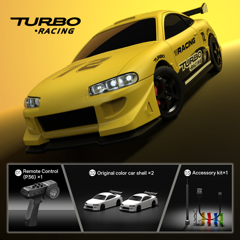 Turbo Racing 2026 Version C72 1:76 RC Racing Drift RWD Remote Controller Sports Car RTR