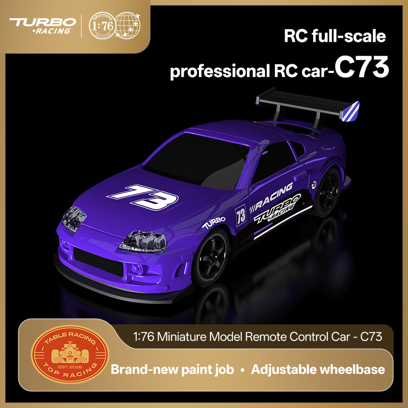 Turbo Racing C73 1:76 2.4G Sports Mini RWD RC Racing Car RTR - Purple
