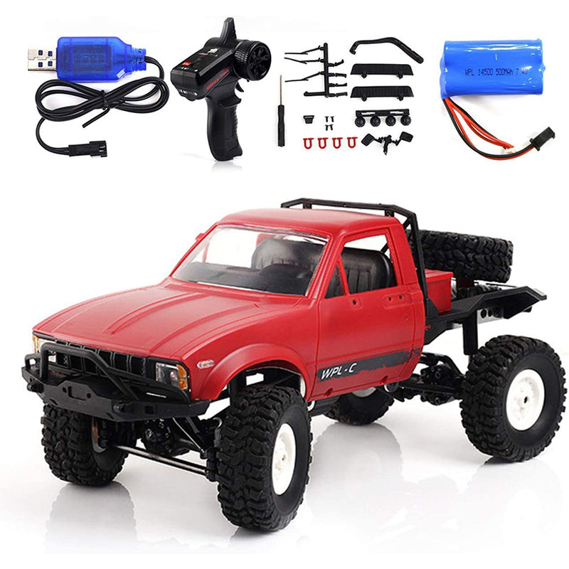 WPL C14 1:16 2.4G 4WD Off-Road RC Truck Military Car Crawler with Remote Control