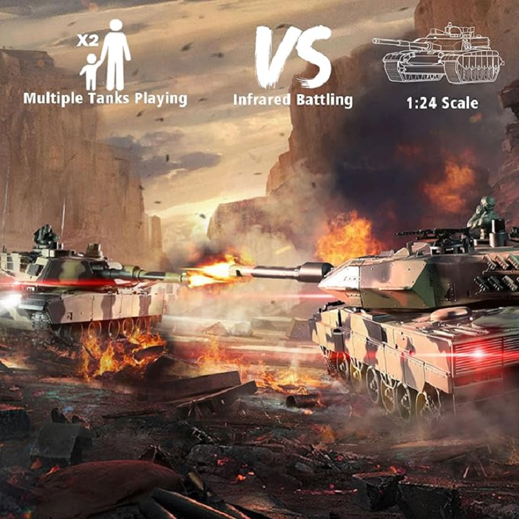 Heng Long 3809 1/24 Mini RC Tank Leopard2A5 Remote Control Battle Tank