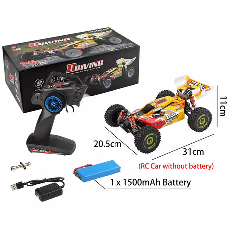 WLtoys 144010 1:14 RC Car 75KM/H High Speed Brushless Drift Racing Car 4WD Off-Road Buggy RTR