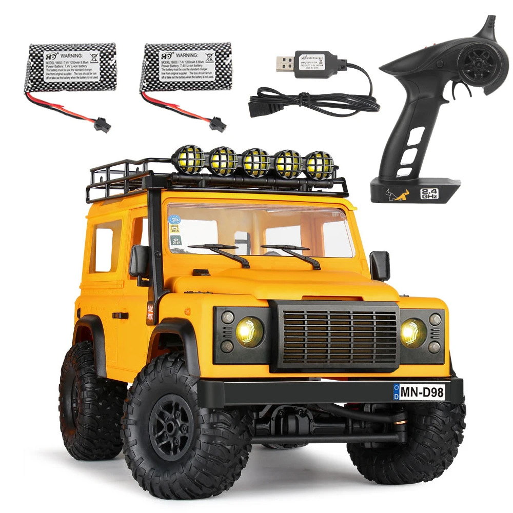 MN98 1:12 RC RTR Car 2.4G 4WD RTR Version RC Rock Crawler Defender Pickup Remote Control Truck for Boys Gifts Toys