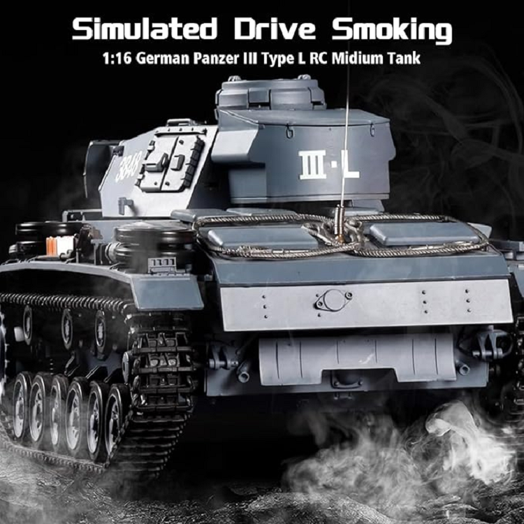 Henglong 1:16 3848-1Pro Professional Edition German Panzer III Type L RC Midium Tank RTR