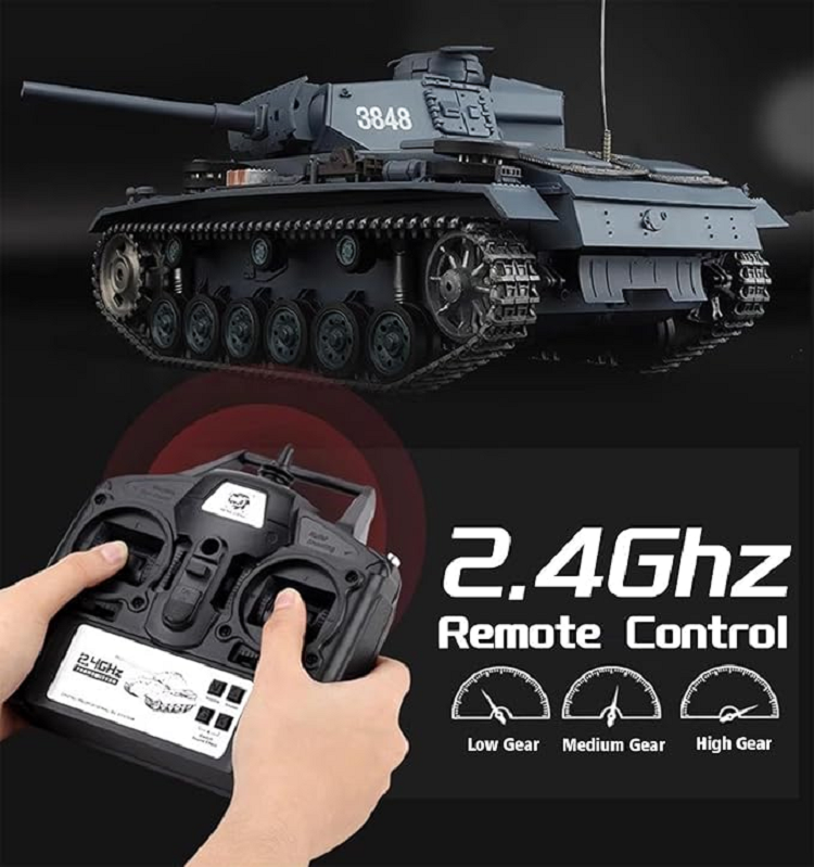 Henglong 1:16 3848-1Pro Professional Edition German Panzer III Type L RC Midium Tank RTR