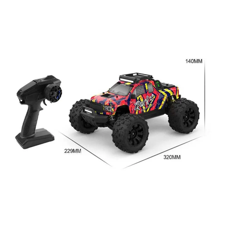 JIUSI PT14R 1/14 4WD Brushless RC Racing Truck High-Speed Off-Road RC Car RTR with 3pcs Battery