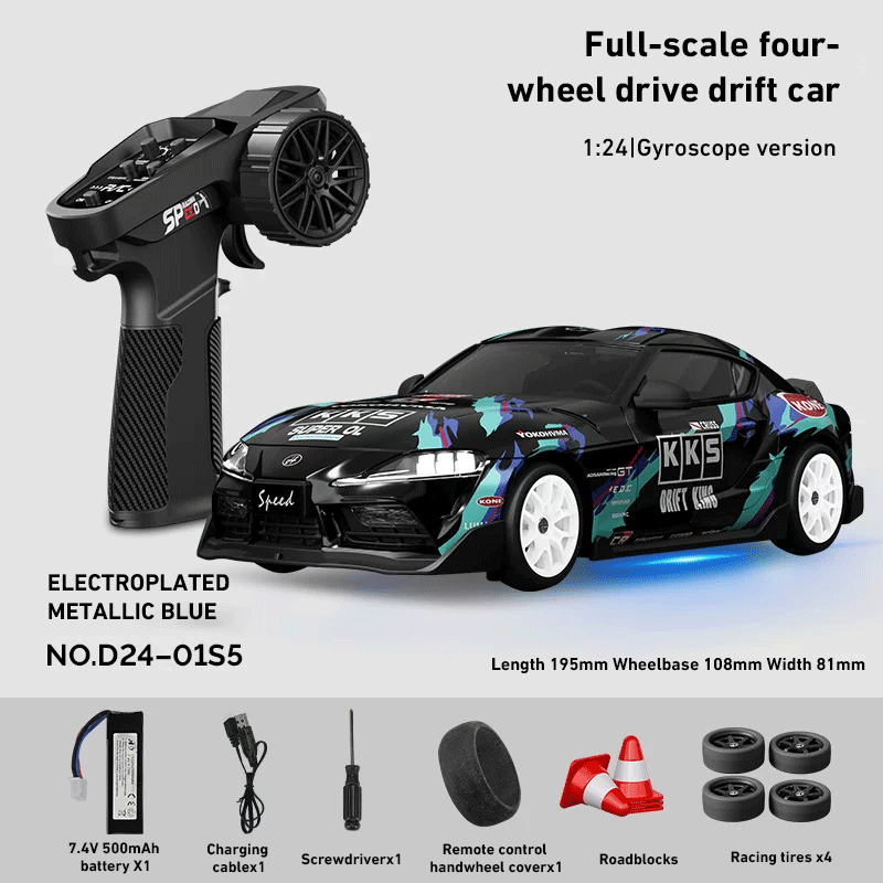 Free Shipping! Hstar D24 1:24 4WD Full Proportional RC Drift Car RTR 25KM/H