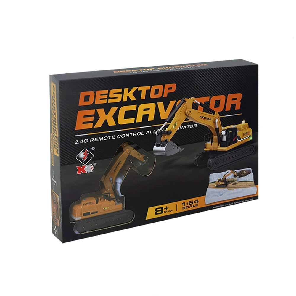 WLtoys 6402 1/64 2.4G Alloy Mini RC Excavator 340° Rotation Desktop Toys RTR