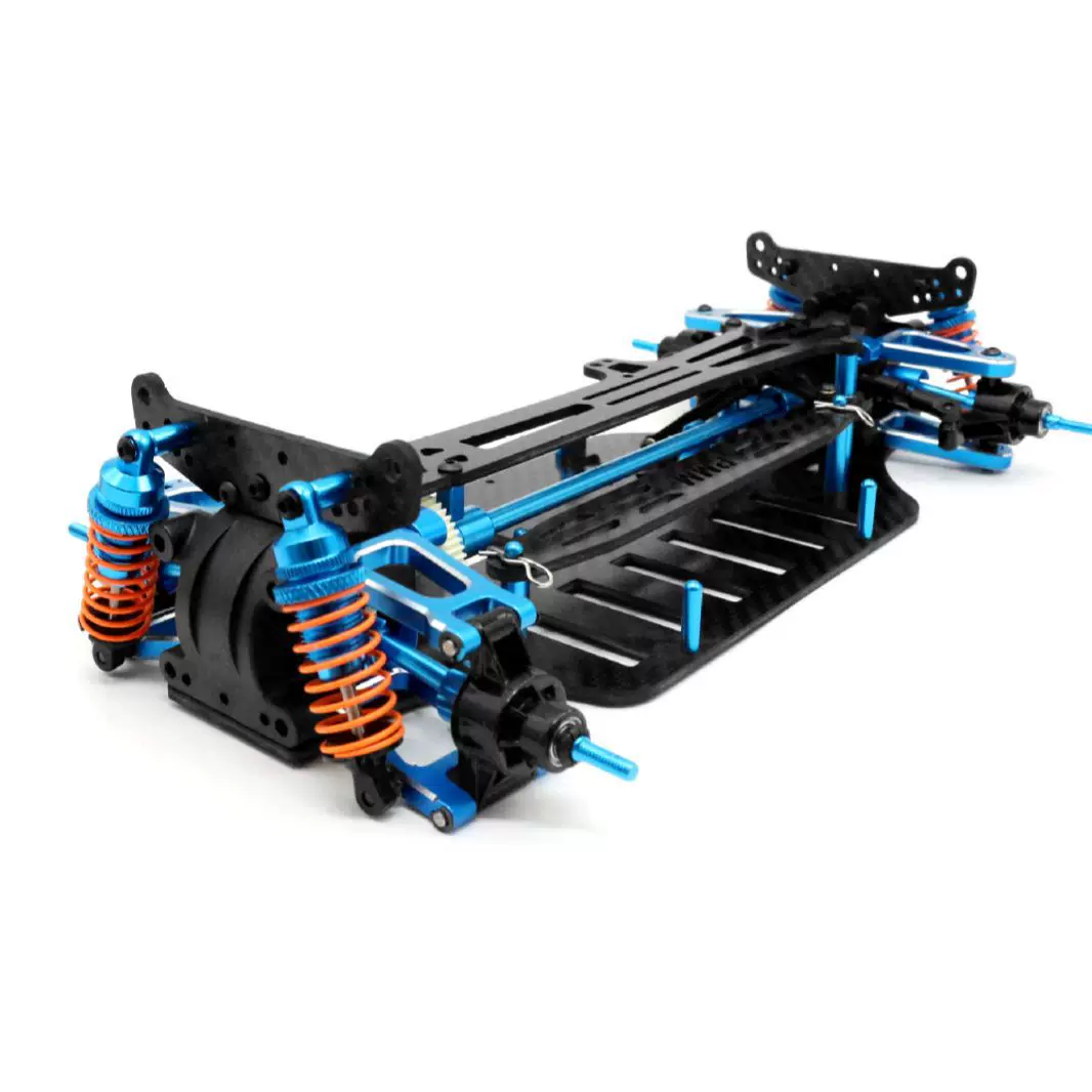 PMM 1:10 Metal Frame TT01 Flat Run Carbon Fiber RC Drift Chassis Car
