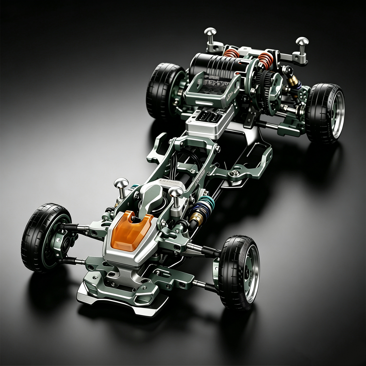 LSD Mono Full OP Version 1/24 Rear-Wheel RC Drift Car Chassis