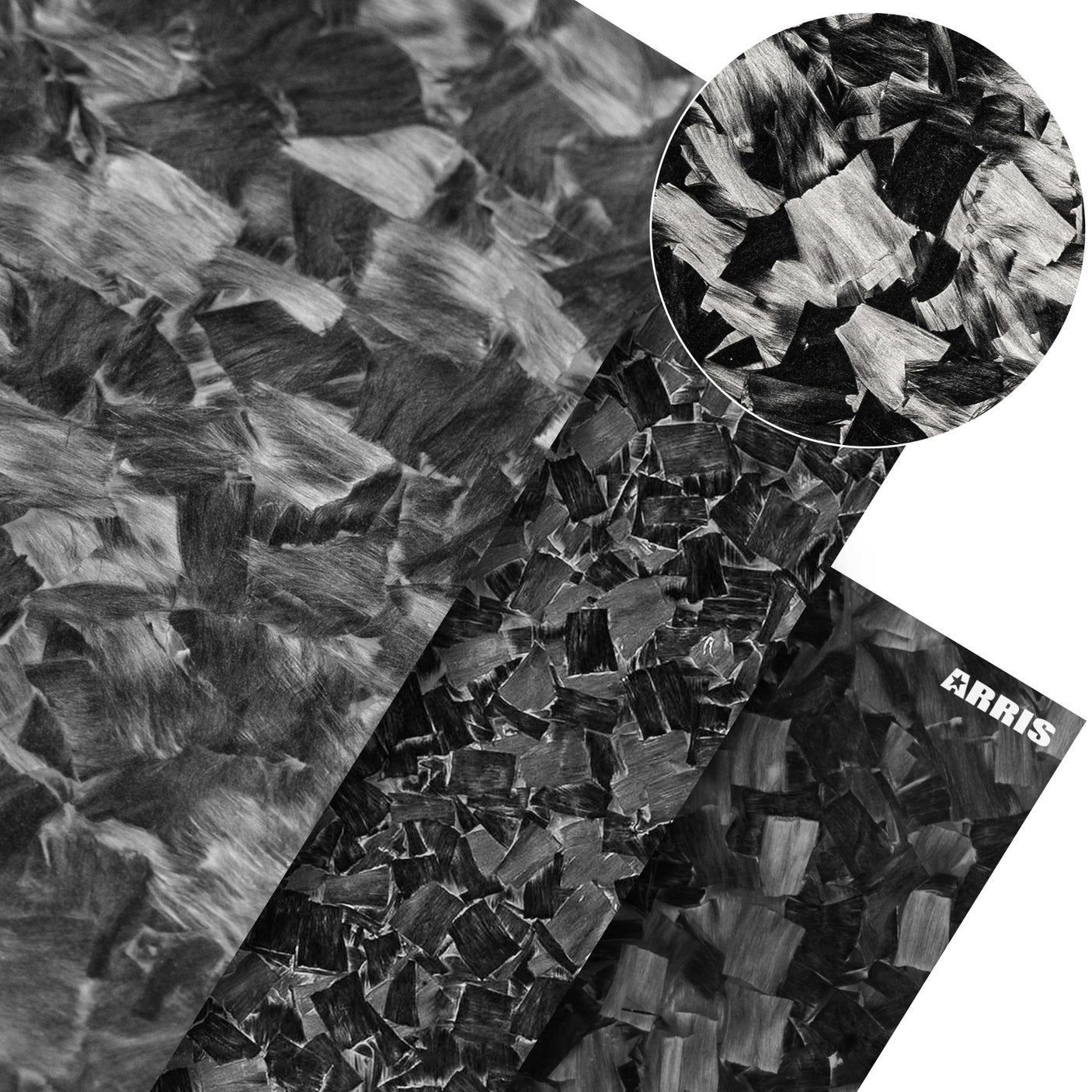 ARRIS Black Forged Pattern Matt Carbon Fiber Sheet 200x300mm 1-4mm Thickness Sheet