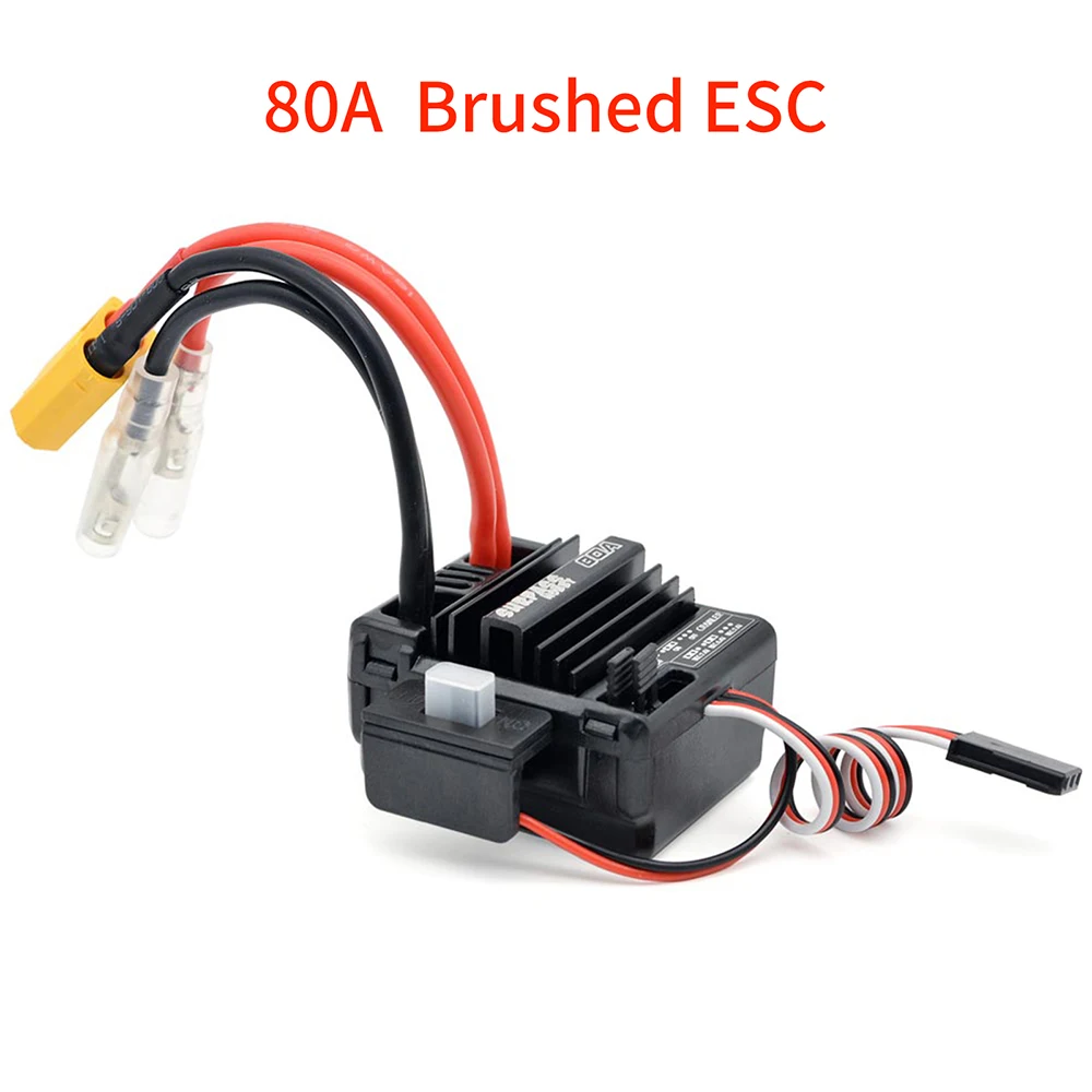 SURPASSHOBBY 80A PLus Brushed ESC for 1/10 1/12 RC Car