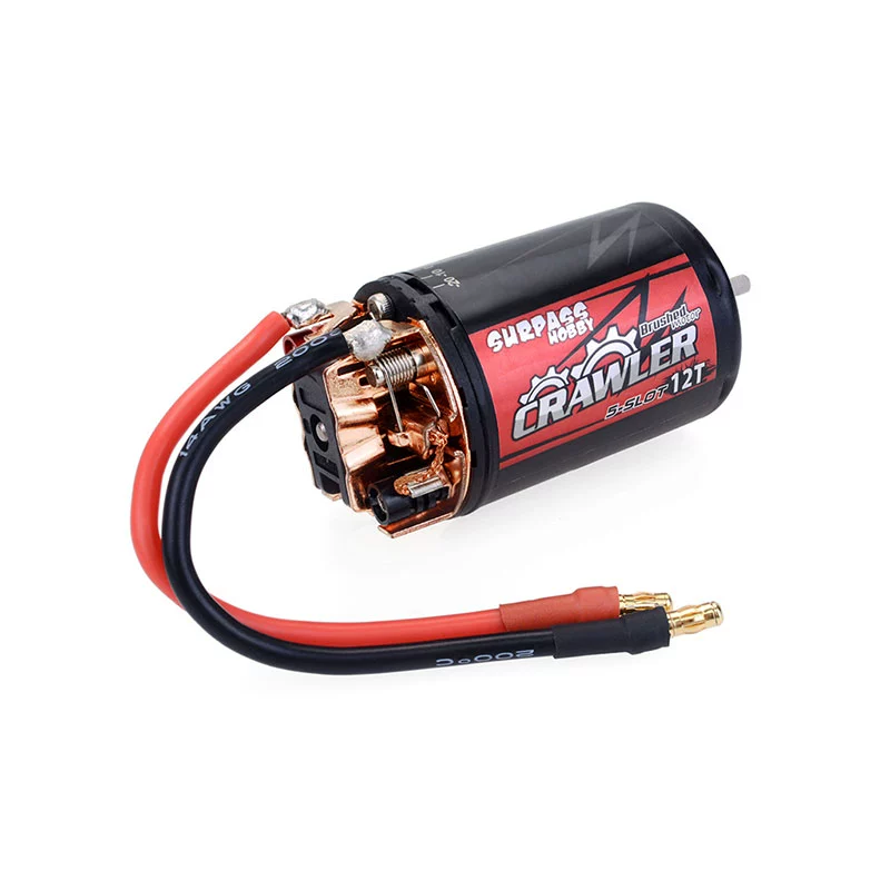 SURPASS HOBBY 50 Brushed Crawler Motor 5 Slot and 80A Brushed ESC Combo for 1/10 Cars