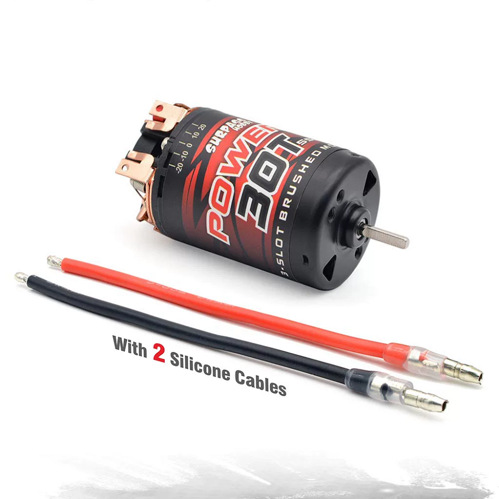 SURPASS HOBBY 50 Brushed Motor 3 Slot and 80A Brushed ESC Combo 12T 14T 20T 25T for RC Crawler Car