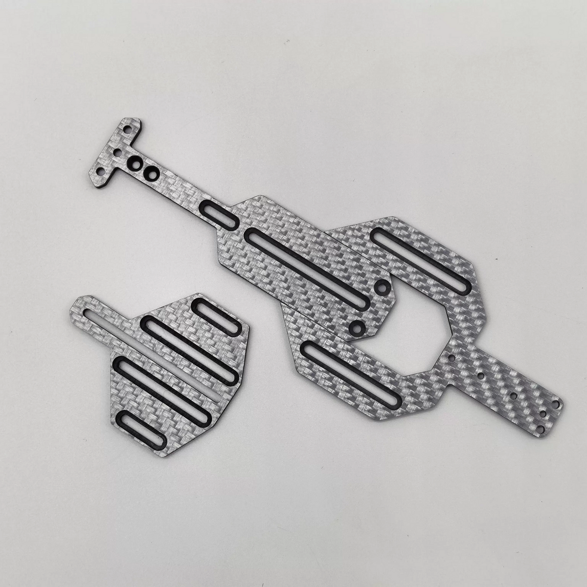 Z1 Parts 70-100mm Short Wheelbase Silver Carbon Bottom Board + Upper Deck