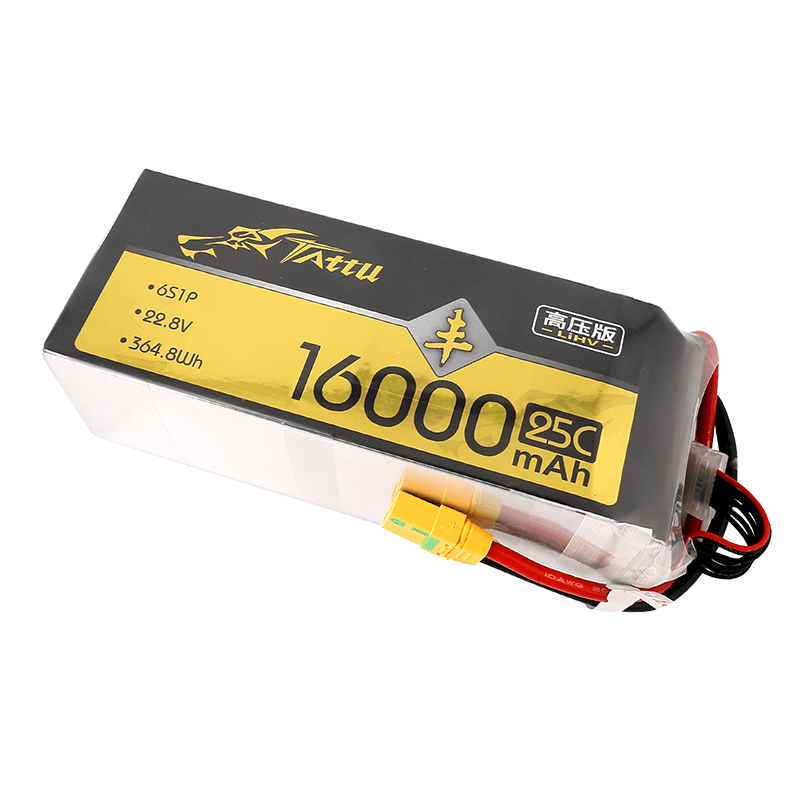 Tattu HV Feng Series 6S 22.8V 16000mah 25C Lipo Battery with XT9-S Connector
