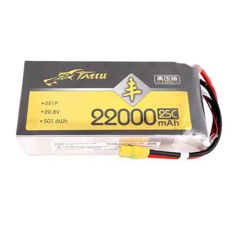Tattu HV Feng Series 6S1P 22.8V 22000mah 25C Lipo Battery with XT9-S Connector