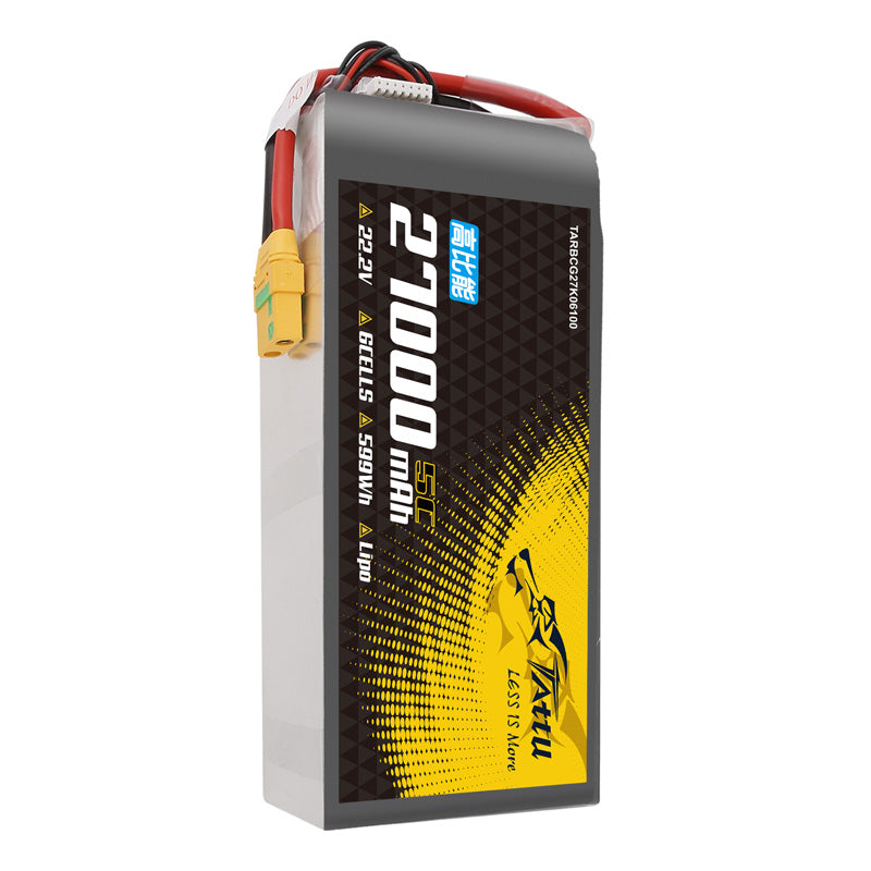 TATTU NCM 811 Semi Solid 27000mAh 5C 22.2V 6S1P Lipo Battery for UAV Drone