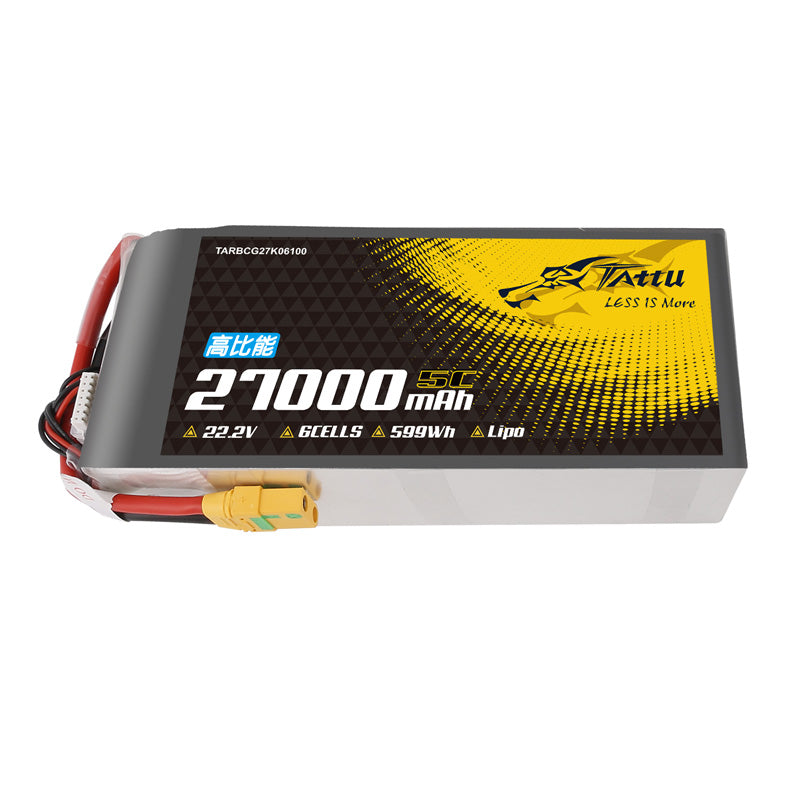 TATTU NCM 811 Semi Solid 27000mAh 5C 22.2V 6S1P Lipo Battery for UAV Drone