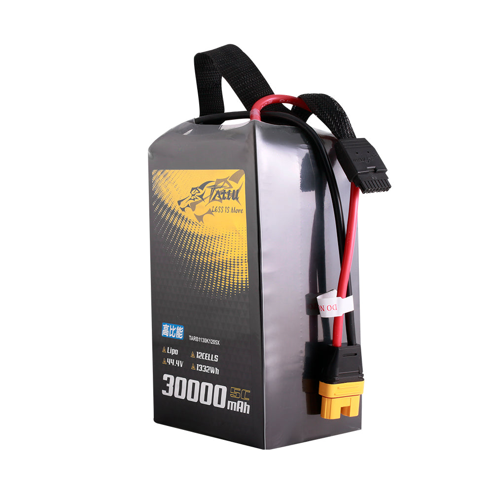 Tattu NCM 811 Semi Solid 44.4V 12S1P 30000mAh 5C Lipo Battery with AS150U PLug for UAV Drone