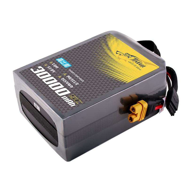 TATTU NCM 811 Semi Solid 30000mAh 5C 51.8V 14S1P Lipo Battery with AS150U Plug for UAV Drone