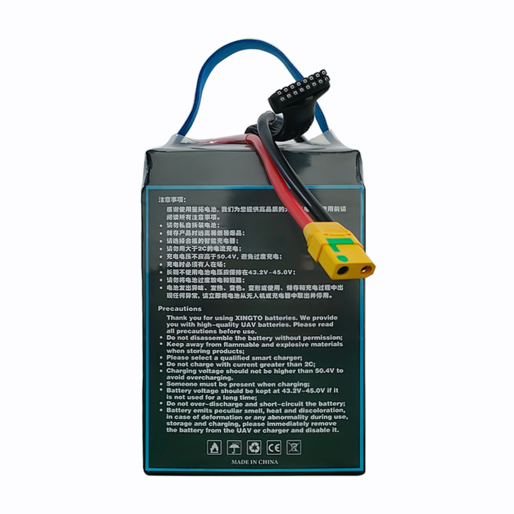 XINGTO 12S 22000mah 10C Lipo Battery High Density Semi Solid-State Lithium Battery
