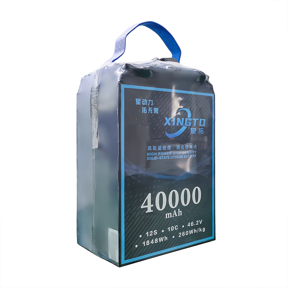 XINGTO 12S 46.2V 40000mAh 10C Lipo Battery High Density Semi Solid-State Lithium Battery