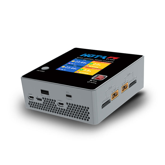 HOTA F6 4 Channel DC 250Wx4 15Ax4 Smart Battery Charger for 1-6S Lipo Battery