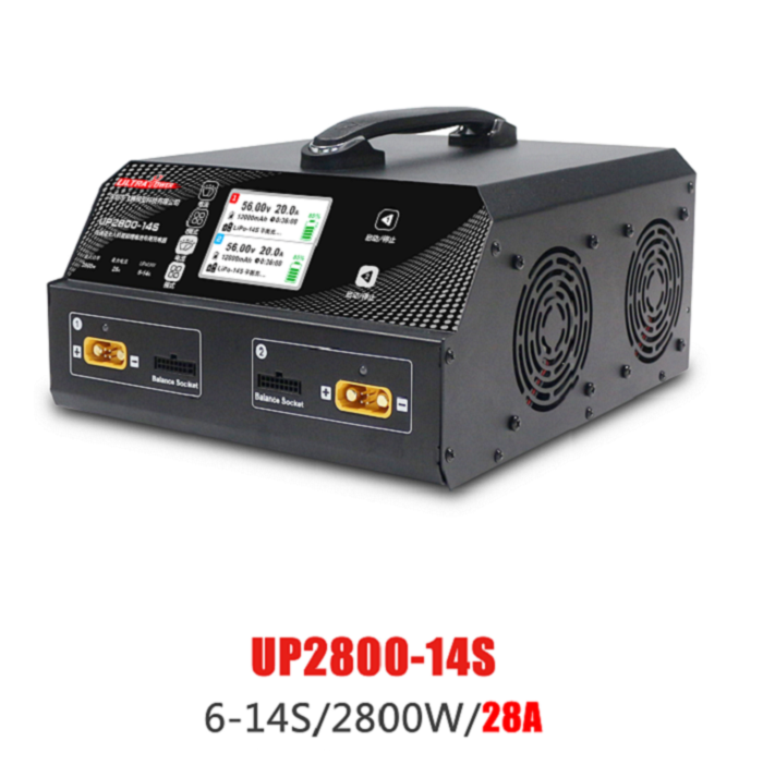 UltraPower UP2800-14S 2X1400W 28A 6-14S LiPo/LiHV Battery UAV Drone Charger