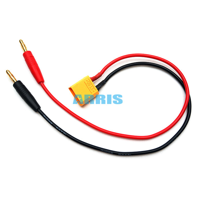 ARRIS Charger Leads XT90 Male Connector to 4mm Banana Plug (30cm / 14AWG) HA7046