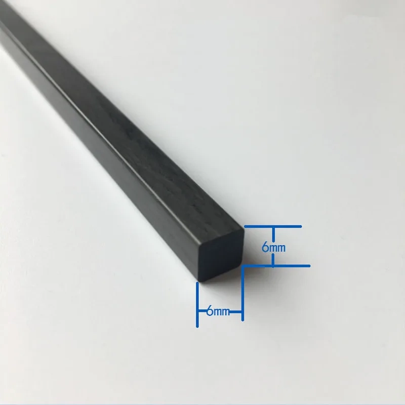 ARRIS High Quality Solid Square Carbon Fiber Rod 500mm