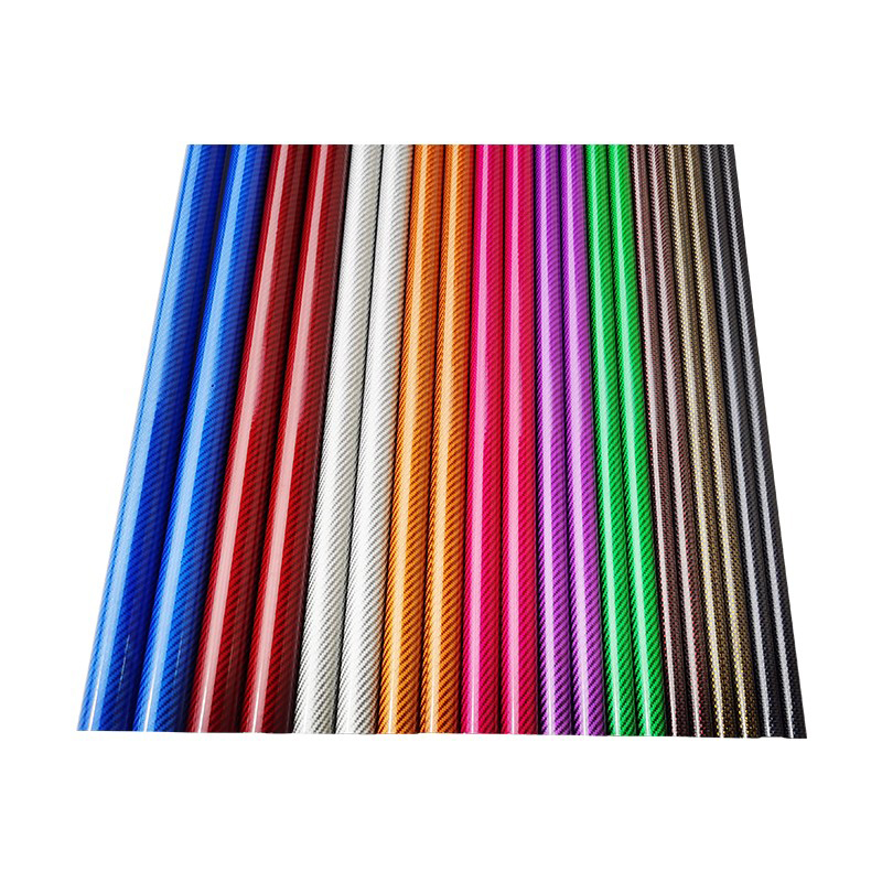 ARRIS 2PCS Colored 3K Carbon Fiber Tube 500MM (OD:6-50MM)