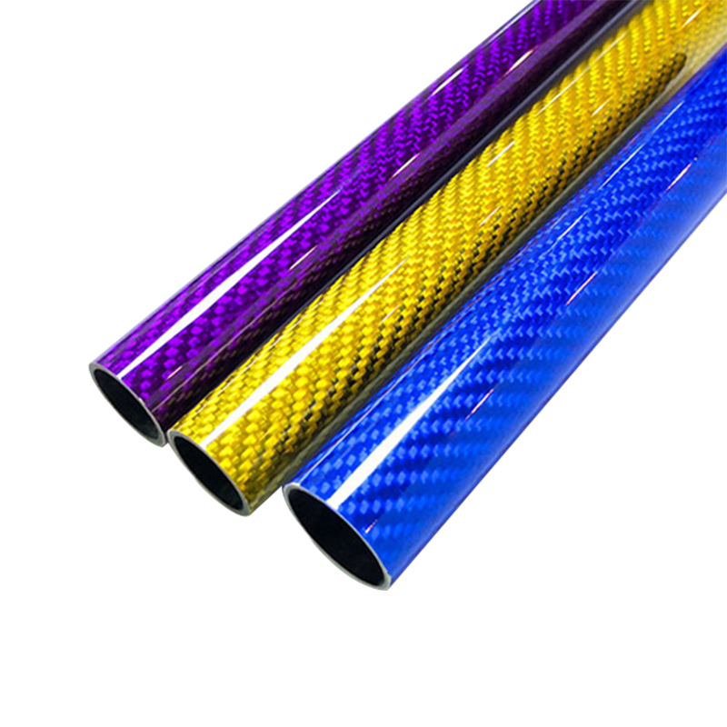 ARRIS 2PCS Colored 3K Carbon Fiber Tube 500MM (OD:6-50MM)