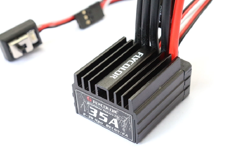 Flycolor 18A 25A 35A 45A Brushless Waterproof RC Car ESC with Cooling Fan