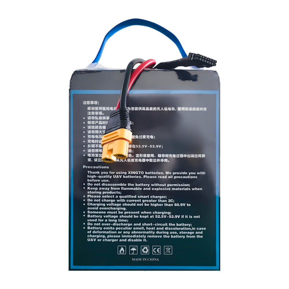 XINGTO 14S 53.9V 40000mAh 10C Lipo Battery High Density Semi Solid-State Lithium Battery