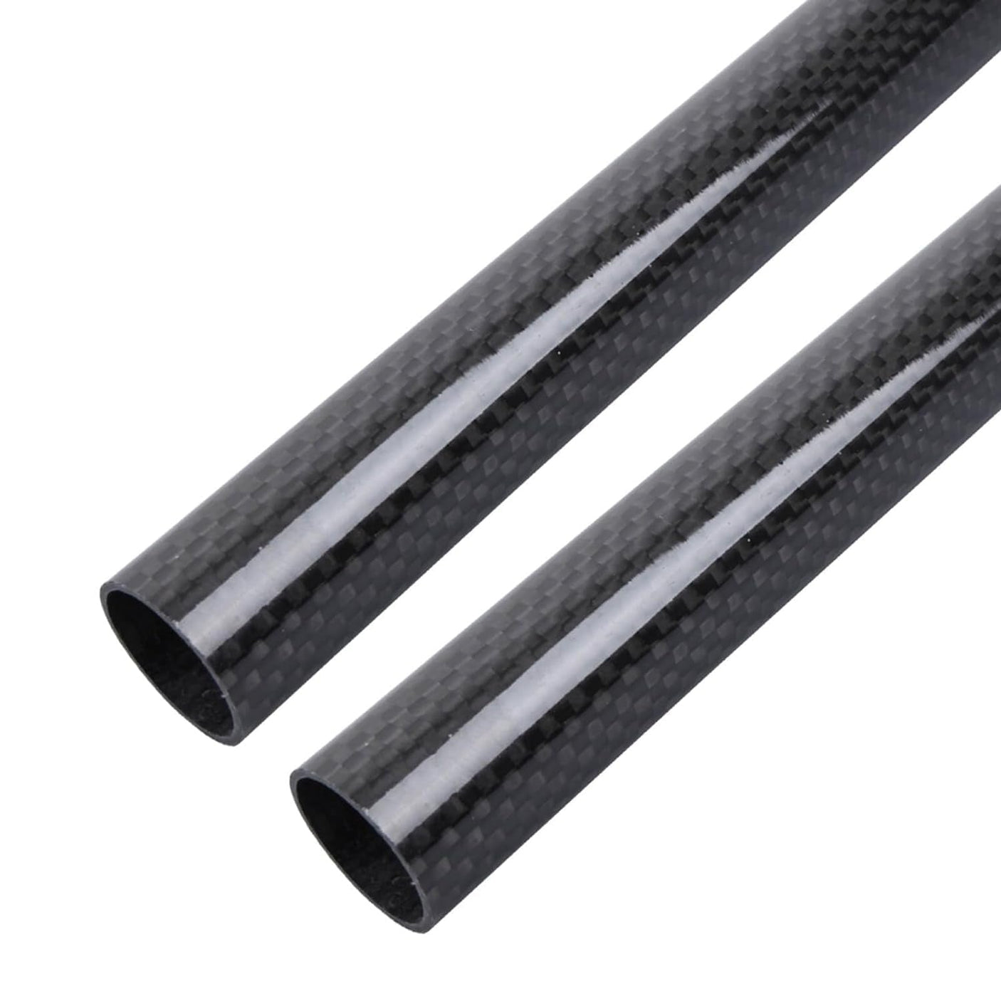 30mm O.D. 24mm I.D. 30x24x500mm 30mm 3K Roll Wrapped 100% Pure Round Carbon Tubes (2 PCS)