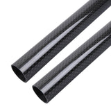 26mm O.D. 24mm I.D. 26x24x500mm 26mm 3K Roll Wrapped 100% Pure Round Carbon Tubes (2 PCS)