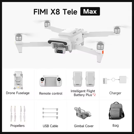 FIMI X8 Tele Max Camera Drone with 3-Axis Gimbal 4K HDR 48MP 30x Camera GPS(US warehouse)