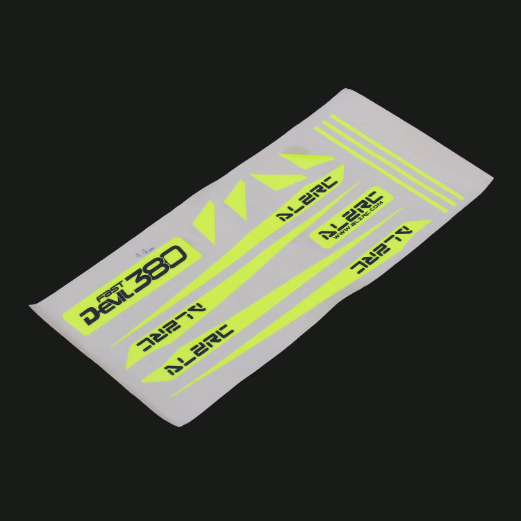 ALZRC Devil 380 FAST Yellow Carbon Fiber Landing Skid Color Sticker D380-U10-Y