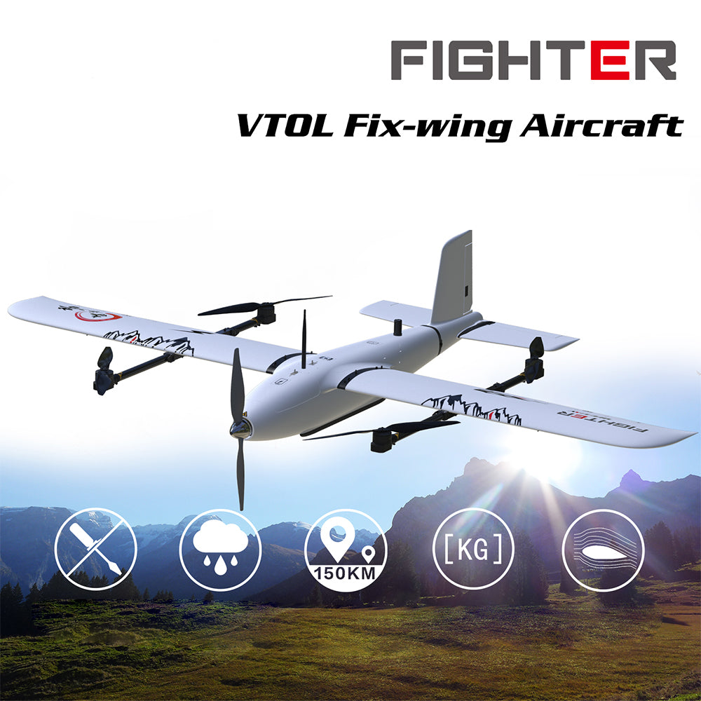 Makeflyeasy Fighter (VTOL Version) Aerial Survey Carrier Fixe Wwing UAV Aircraft Mapping VTOL Wing PNP Version