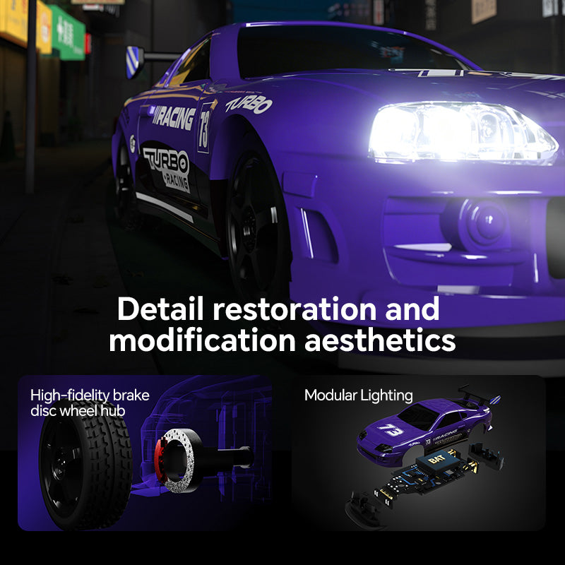 Turbo Racing C73 1:76  2.4G Sports Mini RWD RC Racing Car RTR - Purple
