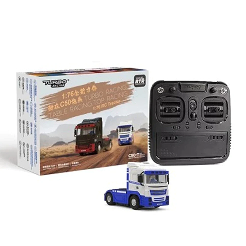 Turbo Racing C50 セミトレーラー Turbo Racing 1:76 C50 Remote Control Semi RC Car Truck Trailer RTR
