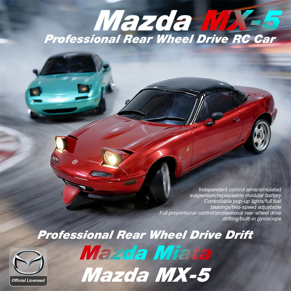 LDRC 1804 1:18 2.4G RWD Mazda MX-5 RC Drift Car RTR with Gyro Full Proportional Remote 10KM/H