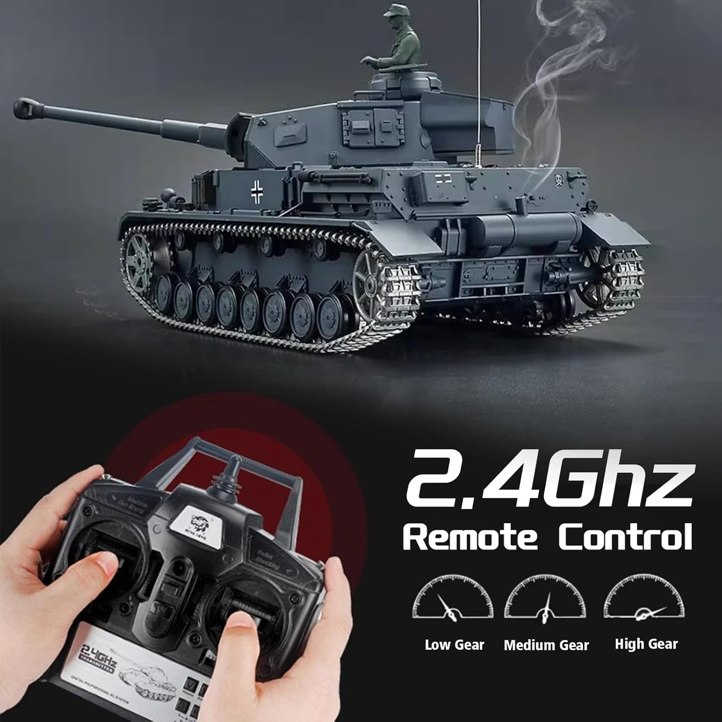 Henglong 1:16 3859-1 Professional German Panzer IV (F2 Type) RC Medium Tank RTR