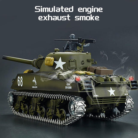 Henglong 1:16  3898-1 Professional US M4A3 Sherman RC Main Battle Tank RTR